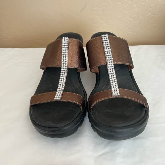 Skechers Memory Foam Wedge Sandals - Size 10 - Picture 2 of 6